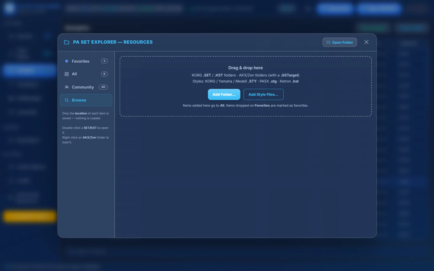 Resources → Browse.